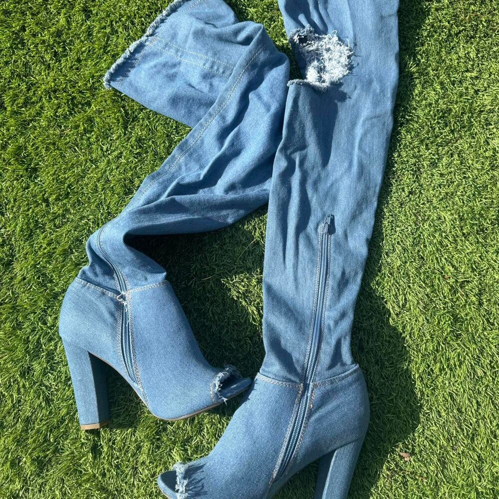 Y2k Style Denim Jean Boots "Joots"